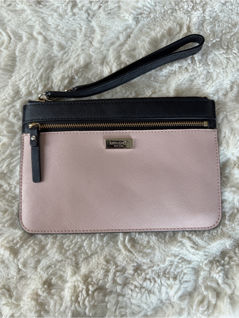 kate spade Two-Tone Pink and Black Wristlet